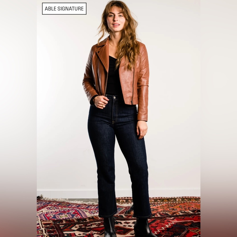 Able Maha Leather Jacket | whiskey